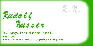rudolf nusser business card